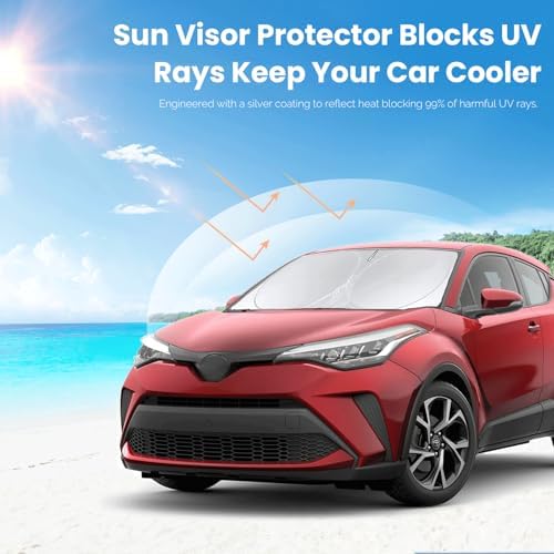 Windshield Sunshade for 2018-2023 Toyota CH-R C-HR CHR Sun Shade Sun Visor - Image 5