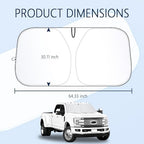 300T Thickened Automotive Glass Sunshade and Comes with Storage Bag,Keep Car Interior Cool,Windshield Sun Shade Compatible with Ford F250 Super Duty/F350 Super Duty/F450/F550 - Image 2