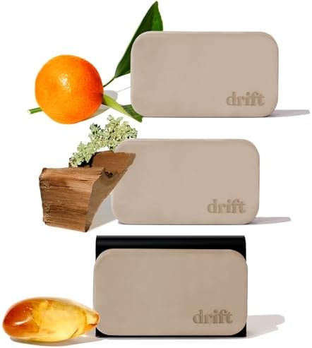 Drift Car Air Freshener - Stone Air Freshener - Car Odor Eliminator - Long Lasting Scent - Auto Accessories - Metal Clip - Clean Ingredients- Variety 3 Pack Starter Kit - CLIP INCLUDED by driftscents