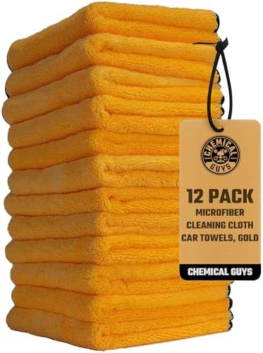 Chemical Guys, Professional Microfiber Towels, 16 x 16 in, Gold, 12 Pack by ChemicalGuys