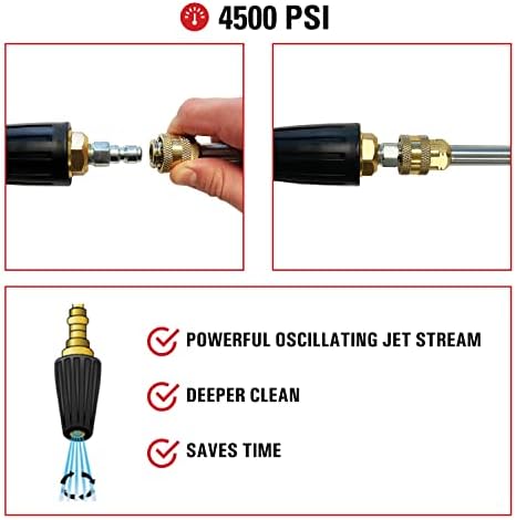 Simpson Cleaning 80144 4500 PSI Universal Turbo Pressure Washer Nozzle, 1/4-Inch Quick Connect, Hot- or Cold-Water Use (Pack of 4) - Image 3