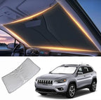 Windshield Sun Shade for Jeep Cherokee Front Window Shades Cover for 2005-2024 2025 2026 Cherokee Windshield Sun Visor Protector Car Accessories by LZYYQX