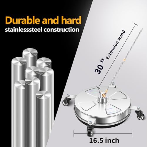 LidoDola 16'' Pressure Washer Surface Cleaner, Power Washer Accessory - Image 5