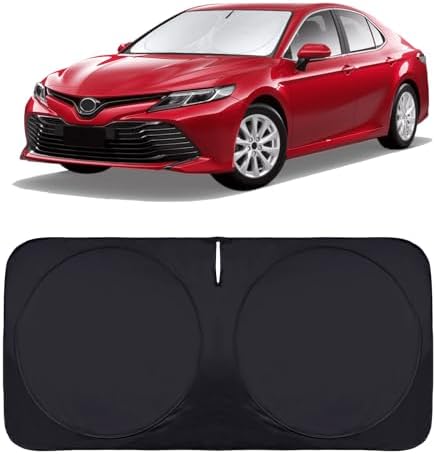 Sun Shade for 2007-2017 Toyota Camry Accessories, Foldable Front Window Shield for Camry LE XLE Hybrid SE XSE Sedan 240T Windshield Sun Visor Protector Fully Covered to Keep Car Cool by INSAUTO