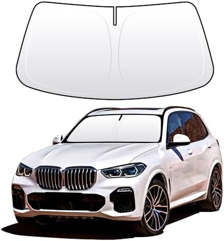 Front Windshield Sun Shade Custom Fit Compatible for BMW X5 2019-PRESENT Sunshade Foldable UV Ray Reflector Sun Visor Protector Accessories Shield Cover Reflective (for BMW X5 2019-PRESENT) by akarin
