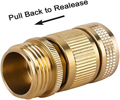 HQMPC Garden Hose Quick Connect Solid Brass Quick Connector 3/4 inch GHT (6 Sets) - Image 4