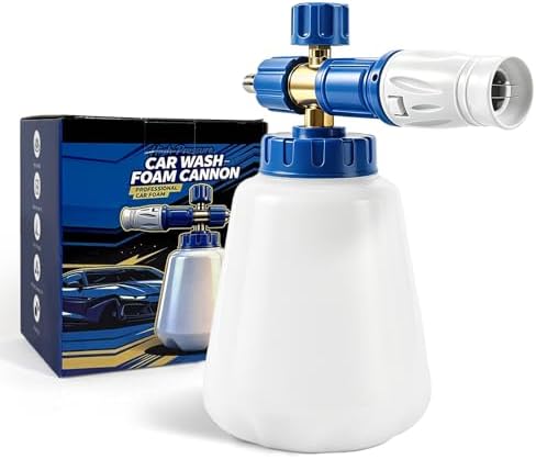 ESP 1L Car Wash Foam Cannon, HDPE Bottle, Silicone Straw with Filter, Stable Foam Output, Stainless Steel Quick Connect for Car, Bike, Boat & Outdoor Cleaning by ESP