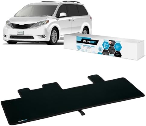 CLIM ART Cargo Liner for Toyota Sienna 2011-2020 Custom Fit Trunk Mat, with Honeycomb Dirtproof & Waterproof Technology - All-Climate, Heavy Duty, Anti-Slip Cargo Liner, Luggage - FL01111025 by CLIMART