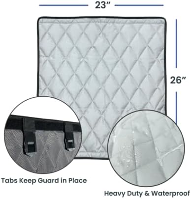 4Knines Heavy-Duty Car Door Protector for Dogs, Waterproof Large Camo | 24"W x 20"L; set of two door guards with top and bottom attachment points for secure fit; installs in 60 seconds. - Image 3