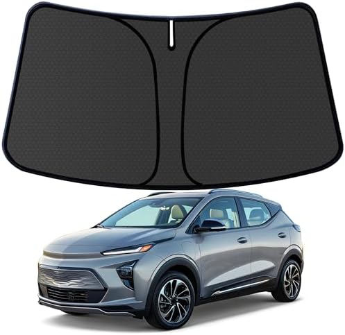 Bolt EV Hatchback (NOT for Bolt EUV) Customized Windshield Sun Shade for 2016-2019 Bo lt Pickup Front Window Sunshade Visor Protector Foldable Blocks UV Rays Keep Car Cooler Accessories by aatoppus