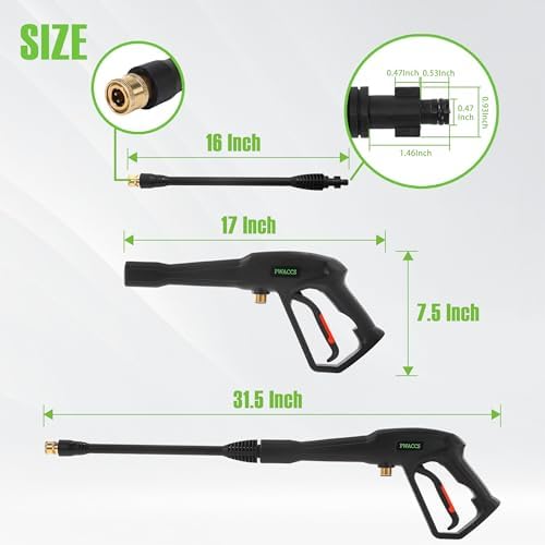 PWACCS Pressure Washer Gun and Hose Kit, 25 FT Power Washer Hose Wand - Image 6