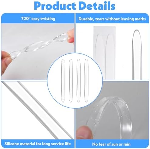 4Pcs Silicone Car Door Edge Guards, Anti-Collision Bumper Guard Protector Clear Strips Protector Universal Car Door Protectors Trim Molding for Sedans SUV Bumper Rearview Mirror (Transparent) - Image 3