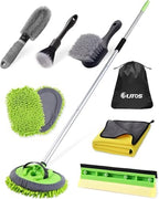 8Pcs Car Wash Kit, 62’’ Car Wash Brush with Long Handle, Microfiber Carwash Kit Set, Car Washing Supplies for Cars RV Truck Exterior by Unknown
