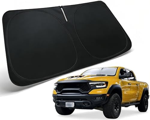 Windshield Sun Shade for 2012-2019 2021-2026 Dodge RAM 1500 by PAIMOHO