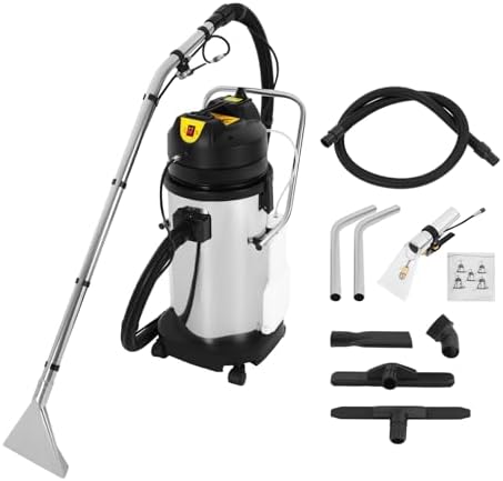 30L/8Gal Commercial Carpet Cleaner, 3 in1 Wet Dry Extractor Vacuum Upholstery Cleaner Machine with Long Flat/Dust/Water Vacuum Head, 1000W Professional Floor Cleaning Machine for Carpet Sofa Curtain by Unknown