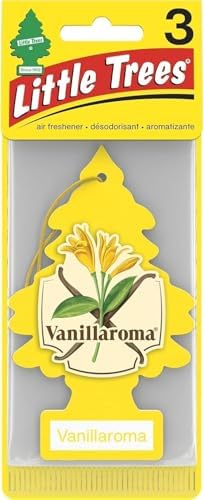 LITTLE TREES Car Air Freshener | Hanging Paper Tree for Home or Car | Vanillaroma | 3 Pack by LITTLETREES