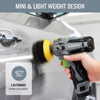 WORKPRO 12V Cordless Mini Polisher Kit, 3" Buffer & Sander - Image 3