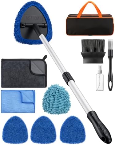 AstroAI 10pcs Car Windshield Cleaner Kit with 32" Extendable Handle by AstroAI