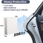 1.2" Extra Thick Garage Wall Protector 6 Pack - Self-Adhesive Car Door Protector Foam Bumper Guards for Garage Walls, Parking Aid to Prevent Dings & Scratches, Concrete Drywall Friendly, White - Image 2