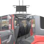 RT-TCZ for Wrangler Rear Seat Divider Net Mesh, Pet Dog Car Barrier for Jeep Wrangler JK JL Gladiator JT Cargo Net Black by RT-TCZ