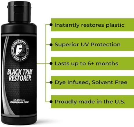 ExoForma Black Trim Restorer - Lasts 6+ Months, Dye Infused Waterproof Plastic Restorer for Cars - Perfect for Faded Bumpers, Trim & Vinyl on Jeeps, Truck Beds, Avalanches & ATVs | 4oz Kit - Image 6