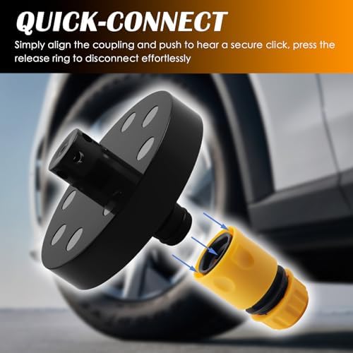 Magnetic Chassis Flusher Kit,O-Ring Chassis Cleaner Flusher Kit with 360° Rotating Spray Nozzle,Quick Connect Undercarriage Frame Flushers for Wheel Arches & Undercarriage - Image 6