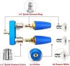 Dual Turbo Nozzle Pressure Washer and Dual Pressure Washer Nozzle Tips 2-in-1,with 2PCS 360°Rotating Turbo Nozzle,2PCS Pressure Washer Tips(40 Degree White),4000 PSI,1/4 Inch Quick Connect - Image 5