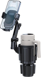Cup Holder Phone Mount for Car, 2 in 1 Cell P Car Mount 360 Rotation Cup Holder Expander for Stanley 10-40oz Drink Bottles, Mugs and Phone Compatible with iPhone Samsung - Image 2