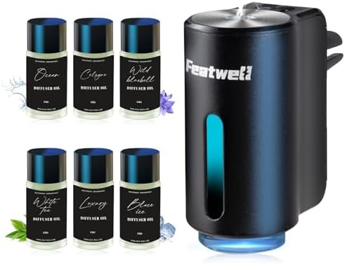 Featwell Car Air Freshener, Air Freshener Diffuser Three Adjustable Modes, Aromatherapy Machine Rechargeable (Black) by Unknown