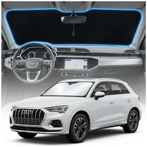 for Audi Q3 Sun Shade Windshield Cover - Custom Fit Q3 Accessories 2019-2025 2026 Sunshade Foldable UV Protection & Heat Shield Sun Visor Accessories by Unknown