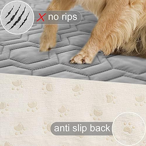 Waterproof Blanket Couch Cover for Dogs Non-Slip Pet Sofa Protector | Tcksstex Non-slip waterproof couch cover scratch resistant machine washable protects sofa bed car（52x82-Light Grey） - Image 3
