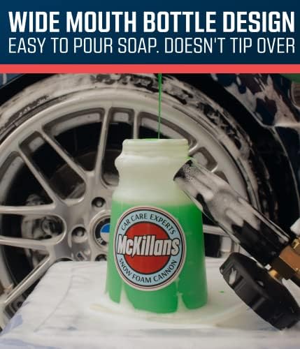 McKillans Foam Cannon for Pressure Washer (Wide Mouth) - Car Wash Snow Foam Cannon Lance Pressure Washer Soap Dispenser for Car Washing with Adjustable Thick Foam + 1/4 Quick Connector - Image 4