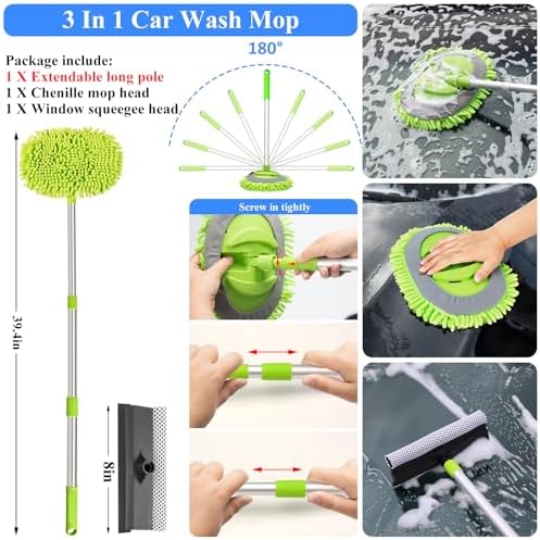 42Pcs Car Wash Detailing Kit Cleaning Set with Foam Gun Sprayer, Long-Handle Brush, Collapsible Bucket, Large Wash Mitt, Towels, Complete Interior & Exterior Car Washing Supply Set (Blue) - Image 2