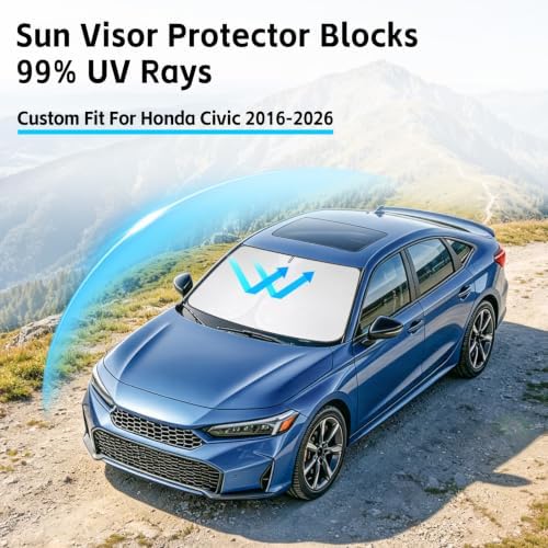 Windshield Sun Shade for Honda Civic 2016-2026 Sunshade - Image 2