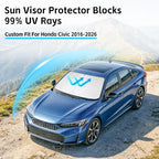 Windshield Sun Shade for Honda Civic 2016-2026 Sunshade - Image 2