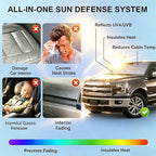 Windshield Sun Shade Compatible with 2015-2020 Ford F150 Accessories,Foldable Front Sun Visor,F-150 Sunshade,Fits Lariat,King Ranch,Platinum,XL,XLT,Limited and Raptor Model - Image 4