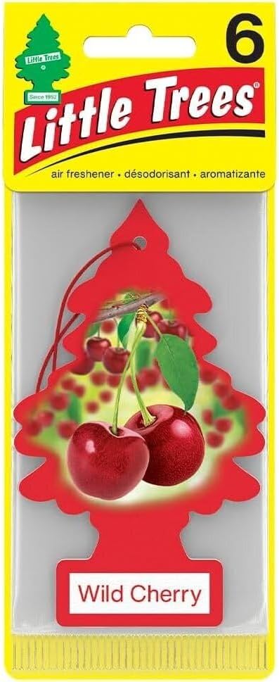 LITTLE TREES Car Air Freshener | Hanging Paper Tree for Home or Car | Wild Cherry | Pack of 6 - Image 2