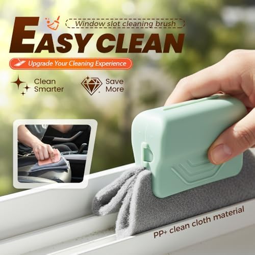 Magic Window Track Cleaner, Window Groove Cleaning Brush Tools Set, Cleaner Brushes for Window lides Gaps Tile Lines Shutter Slats Car Vents & Narrow Gaps (9PC) - Image 2