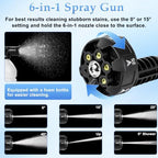 Cordless Pressure Washer, 120Bar/1700PSI Battery Power Washer Gun with 6-Nozzle & 2*3.0Ah Battery, Portable Car Washing Kit, High Pressure Jet Wash for Patio, Driveway, Pet, Garden, and Home Cleaning - Image 3