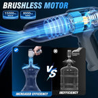 Car Vacuum Cleaner, 15000Pa Handheld Cordless Rechargeable Vacuum, 120W High Power Portable Mini Vacuum for Car, Pet, Home, Office Cleaning, Washable HEPA Filter, Multi-Nozzles - Image 2