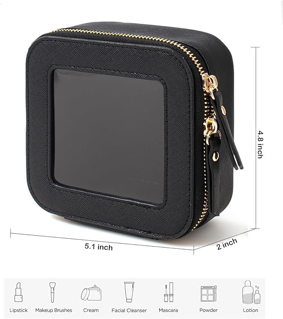 Clear Makeup Bag Small, Mini Travel Cosmetic Case Transparent TSA Approved Toiletry Bag with Zipper Portable Make Up Pouch for Purse Traveling Car Essentials Organizer for Women Men - Image 6
