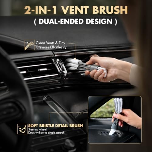 VCANENERGY 29PCS Car Cleaning Kit Interior Detailing for Men Women（Grey） - Image 5