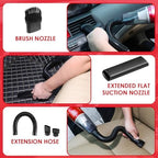 17PCS Car Cleaning Kit, Car Interior Detailing Kit with Red High Power Handheld Vacuum, Detailing Brush Set, Windshield Cleaner, Cleaning Gel, Complete Auto Accessories for Women - Image 6