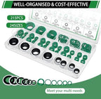 40pcs A/C Compressor Seal Washers and 175pcs A/C O Rings Kit - Image 5