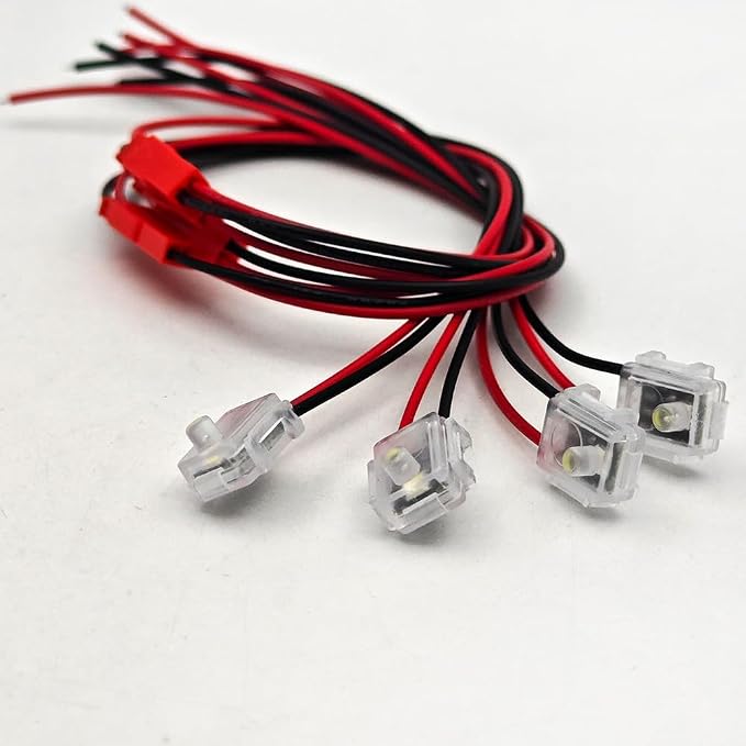 Car Door Handle Light Red LED Ambient light 12V Door Bowl Decorative Light Warning Light Small Size Easy Installation Universal Small Car Ship Use (4PCS) - Image 7