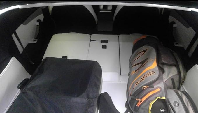 Compatible with Tesla Model Y Trunk Mat 5-Seater Tesla Y 2026 Juniper Refresh Heavy Duty Trunk Liner White Full Coverage Trunk Mat+Backseat Protector+High Side Panels+Door Sill Protector(White) - Image 3