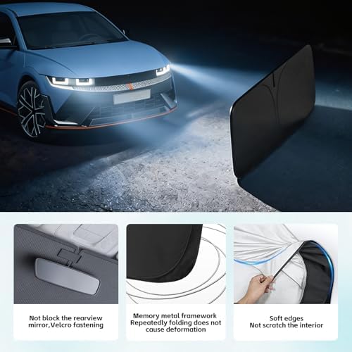 Windshield Sun Shade for Hyundai Ioniq 5/9 2022-2026 Sunshade - Image 5