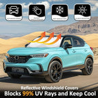 Sunshade for Honda CRV 2017-2022 Sun Shade Fit HR-V CR-V LX EX EX-L, Sport Hybrid, Sport Touring Hybrid SUV Accessories Front Window Shield Sun Visor Protector Foldable Windshield Cover Block UV Rays - Image 2