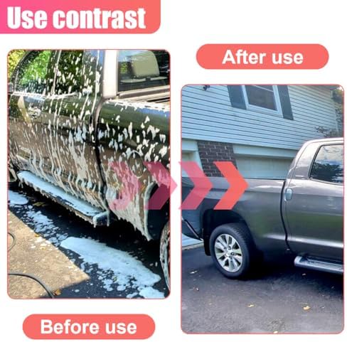 YoRise Car Wash Foam Gun, Adjustable Foam Cannon for Hose, Car Wash Sprayer with 6 Levels of Foams Concentration, Car Washing Soap Sprayer Connect to Any Garden Hose (Black) - Image 4