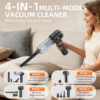 Handheld Vacuum Cleaner Cordless, 23000Pa Powerful Car Mini Vacuum Cleaner, Rechargeable Portable Lightweight dust Catcher for Home Car Carpet Stairs Pet Hair Deep Cleaning（Black-Gold）. - Image 4